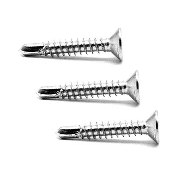 
1022A factory price white blue galvanized countersunk head self drilling screw 4.2*13 