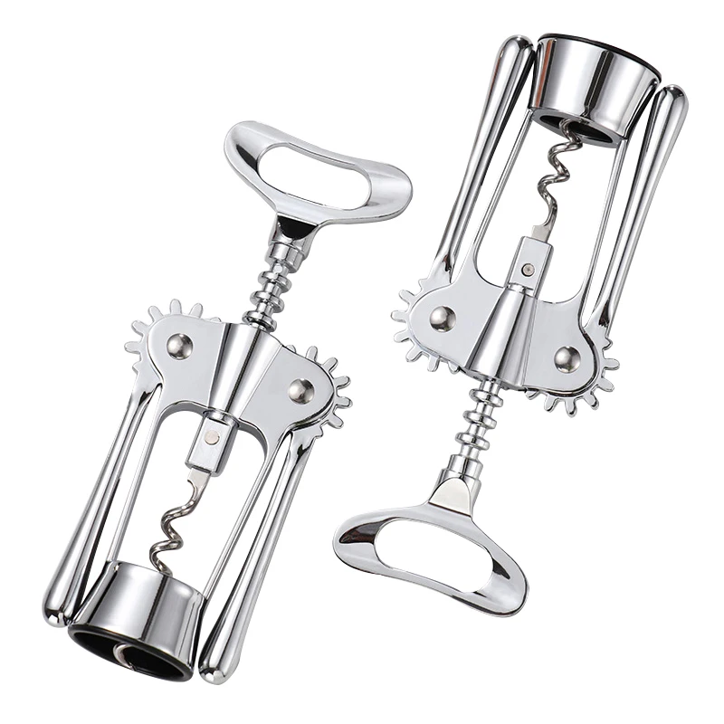 

SSGP Buy Multifunctional Professional Royal Elegant Screwpull Multi Function Zinc Alloy Beer Red Wine Bottle Cork Opener, Sliver