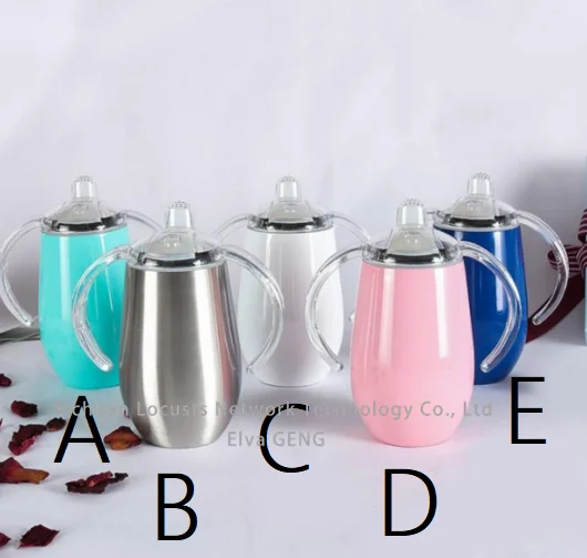10oz Stainless Steel Tumblers with Sippy Lids double Wall Vacuum insulated Sippy Cups Portable Wine Water Mugs