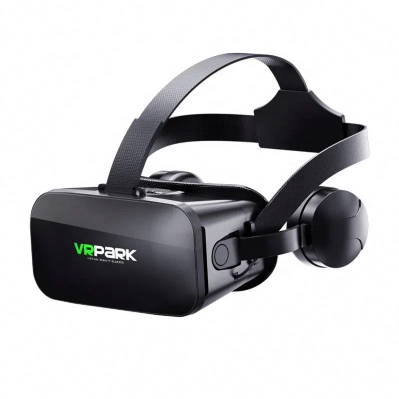 

VRPARK J20 VR Glasses Virtual Reality 3D Glasses Helmet With HIFI Stereo Earphone Headset Headphone for 4.7-6.7 inch Smart Phone, Black