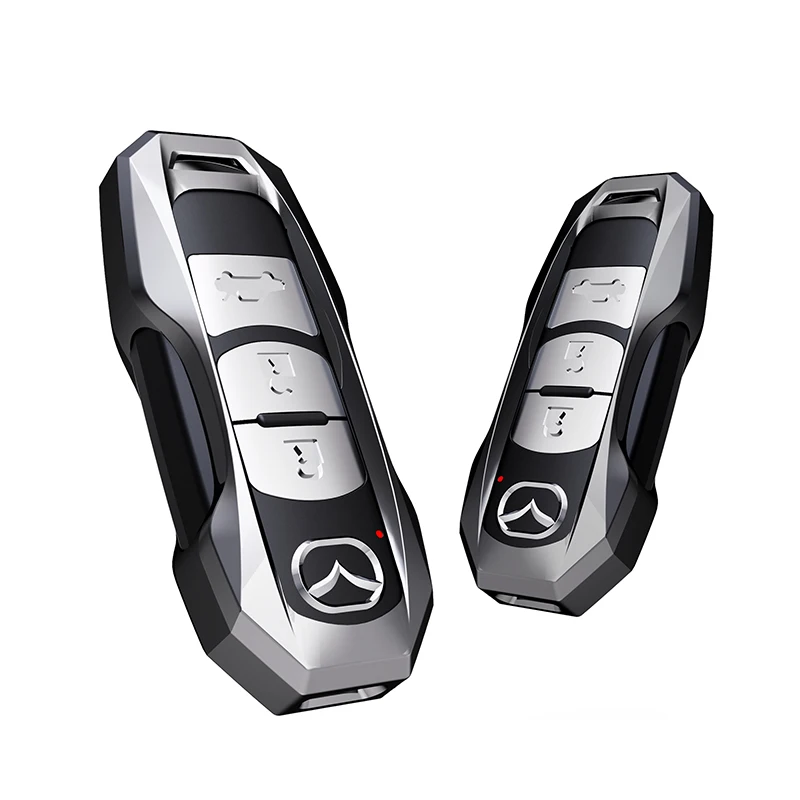 

High quality 3-button remote key cover zinc alloy, suitable for oncela key case zinc alloy CX5 ATZ CX 4 wing, Black