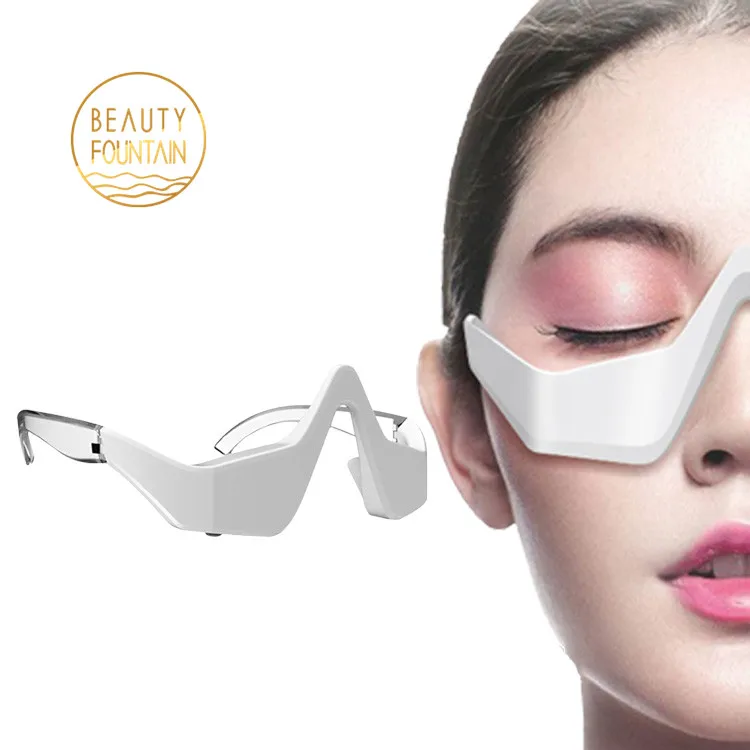 

3D LED Red Light Therapy EMS Beauty Micro-Current Eye Massager for Fatigue Relief Wrinkle Eye Dark Circle Removal, White