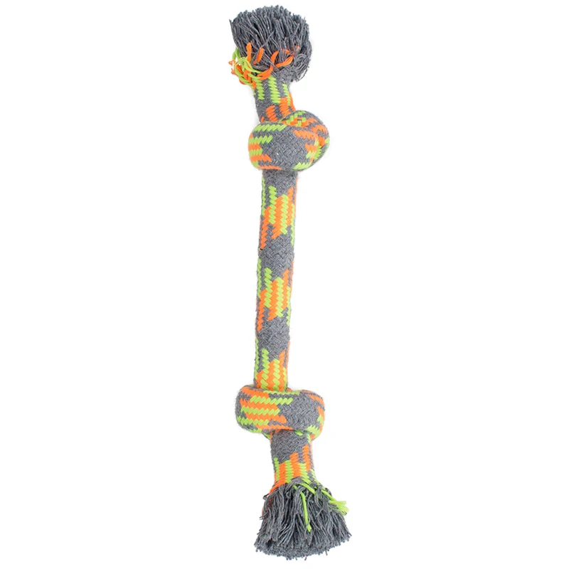 

Manufacturer wholesale color interlaced free sample pet dog toy rope, Yellow
