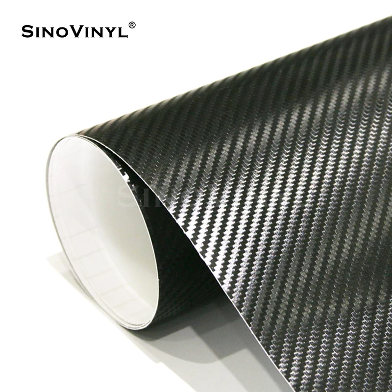 

SINOVINYL Removable Strong Glue Small Texture 3D Nano Carbon Fiber Sticker Car Cover Vinyl Wrap Film