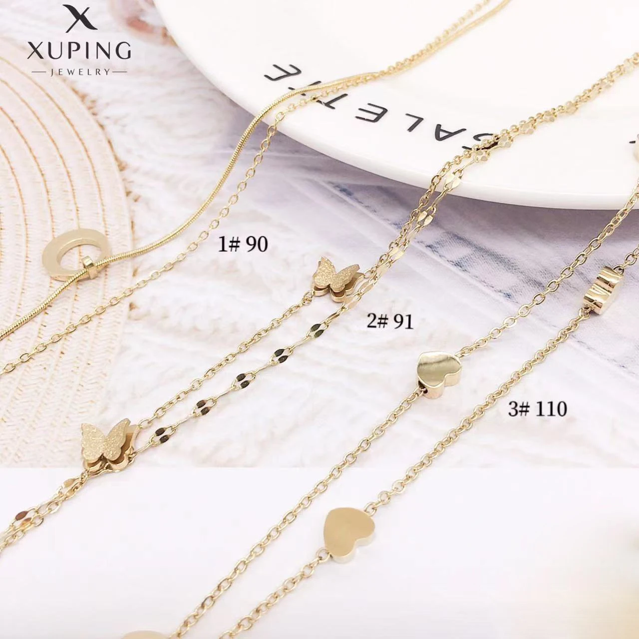 

TTM Xuping Jewelry fashion elegant charm chain style 14K gold gift stainless steeL anklet