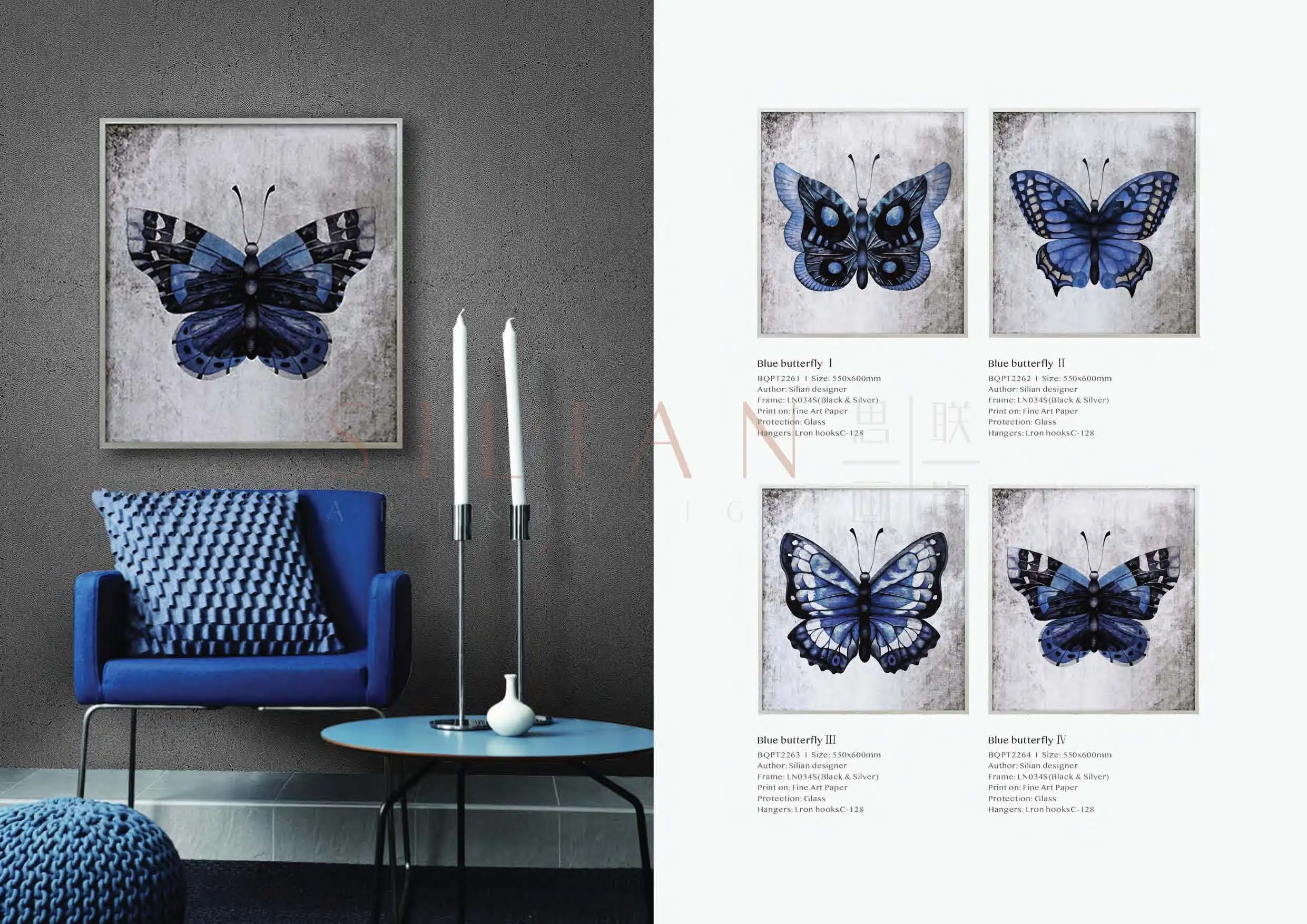 Blue Butterfly Wall Decoration Picture Buy Cartoon Wall Picture Of