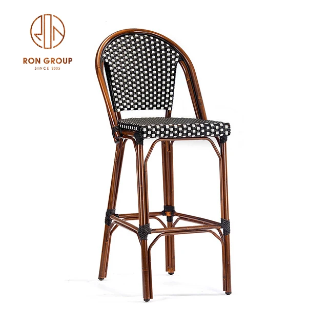 Foshan furniture supplier high back wicker rattan high bar chair
