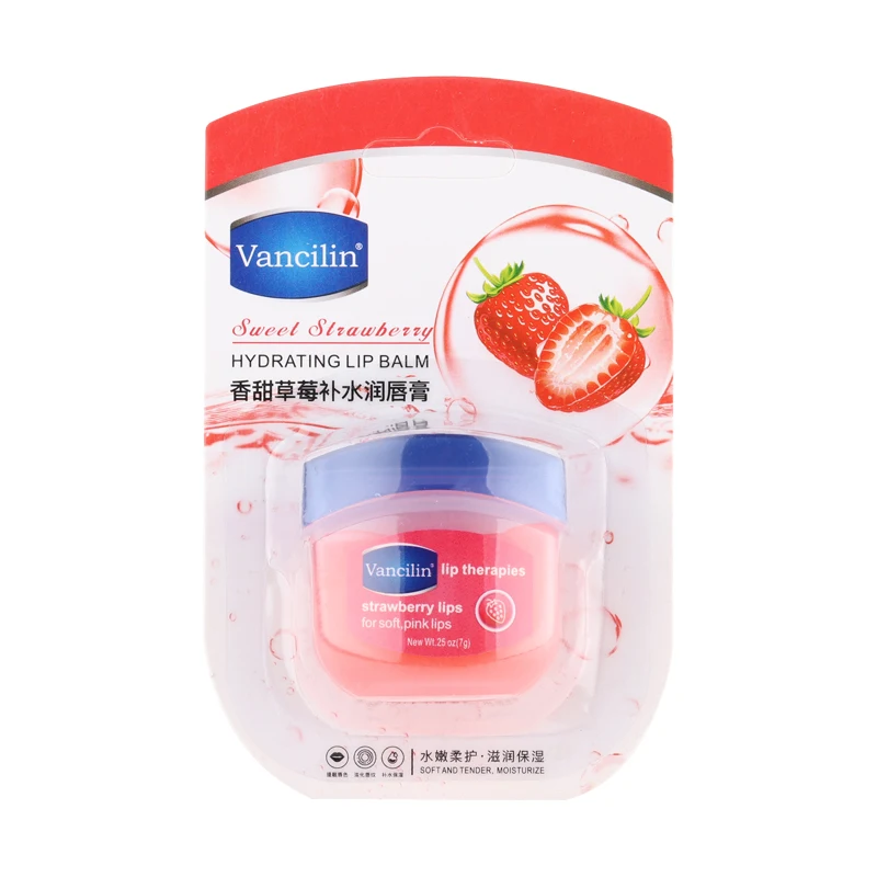 

High Quality OEM Vaseline Blue Seal Series skin care therapy Variety Pack 4 kinds organic lip balm, 4 colors