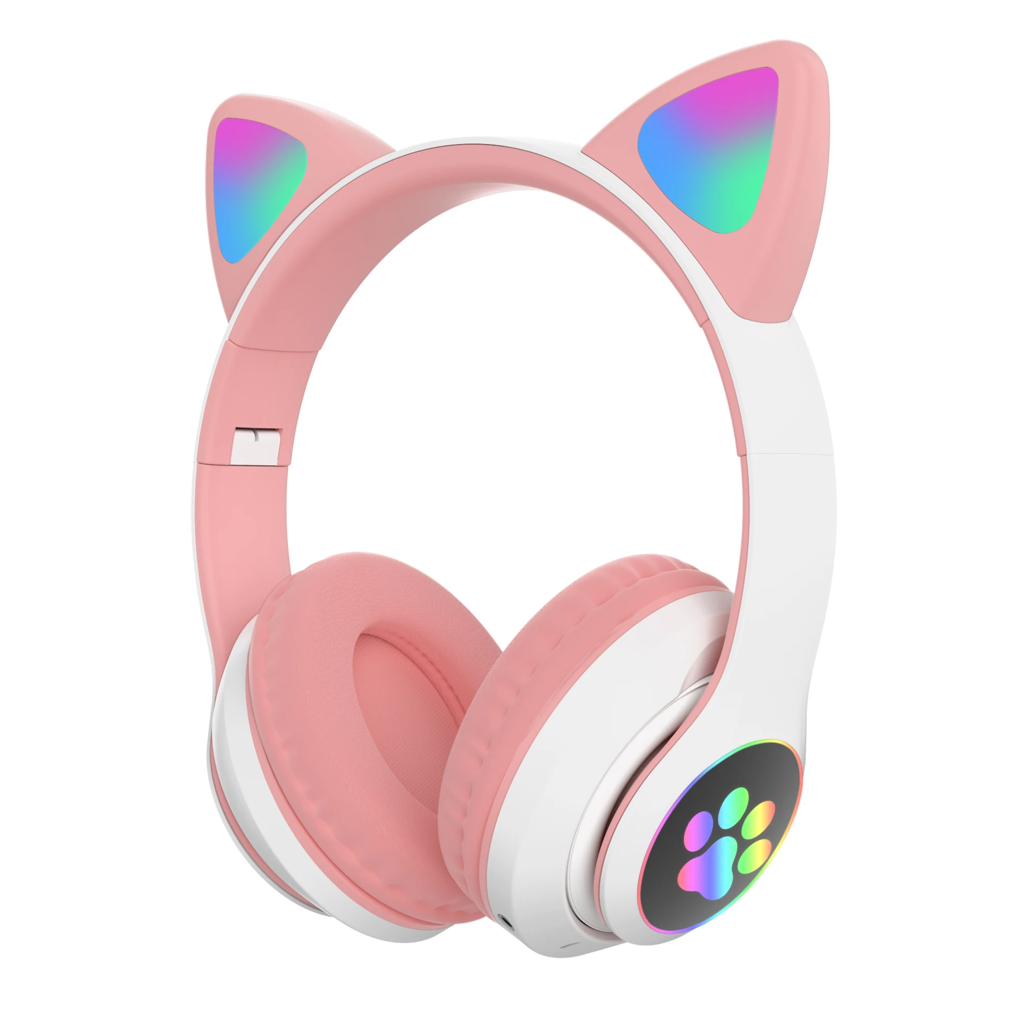 

Promotional Cheapest Portable Earphone BT Wholesale Handsfree Custom Earbuds Foldable Cat Cute Kids Wireless Headphone