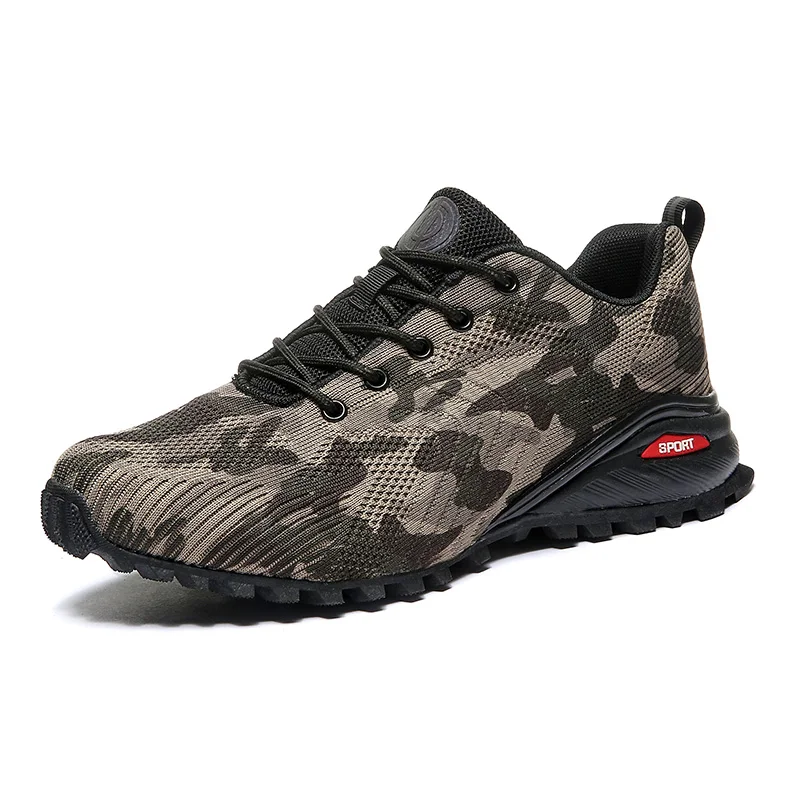 

Plus size 47 men sports running shoes camouflage men mesh sneakers