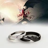 Devil and angle jewelry S925 sterling silver black ring sets