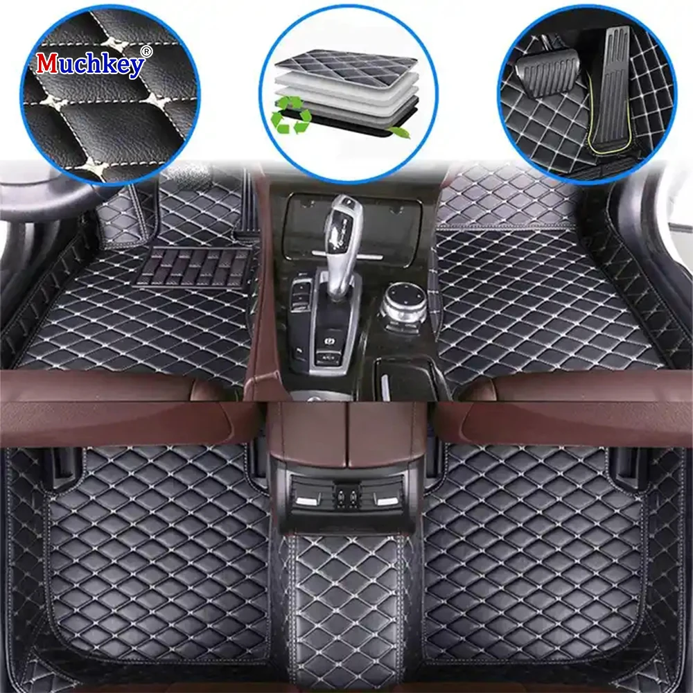 

Muchkey Customized Hot Pressed 5D for Special Car Mats Waterproof Luxury PU Leather Car Floor Mats