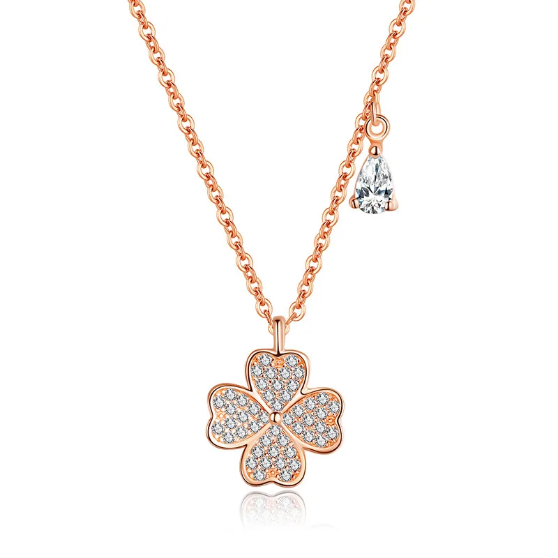 

925 Sterling Silver Four Leaf Clover Necklace