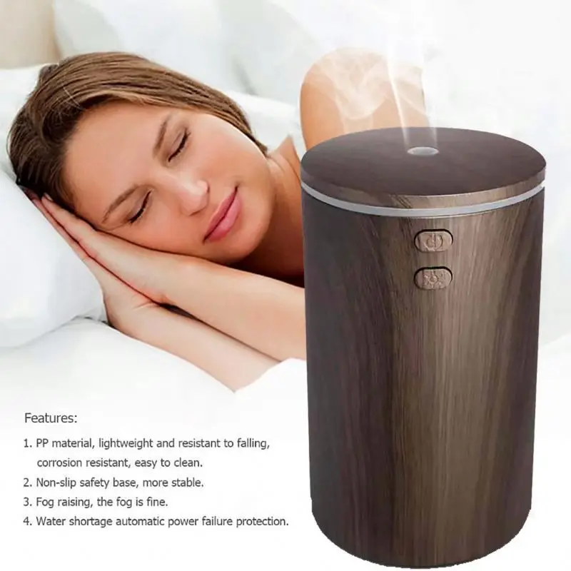 2020 Best Sales USB Diffuser Wood Look Plastic Waterless Protection Car Aroma Diffuser 100ML Bottle Humidifier With USB Charger