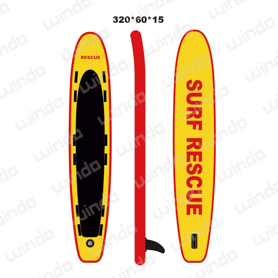 

Lifeguard survival equipment lifesaving Inflatable Stand Up Rescue Paddle Board