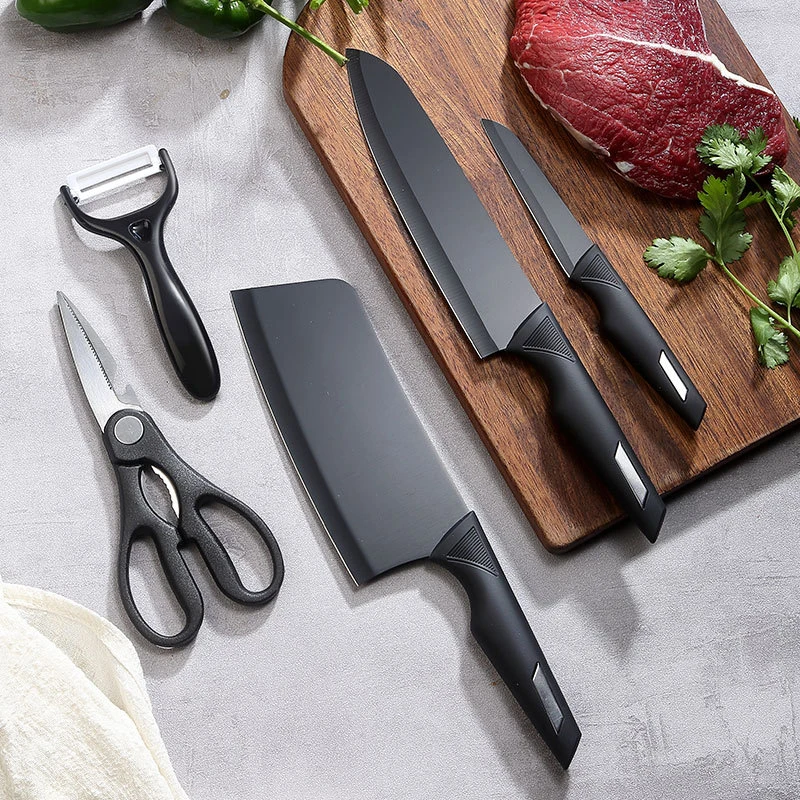 

2021 Multifunctional Kitchen Utensils Gift Stainless Steel Five-piece Combination Household Fruit Knives Kitchen Knife Set