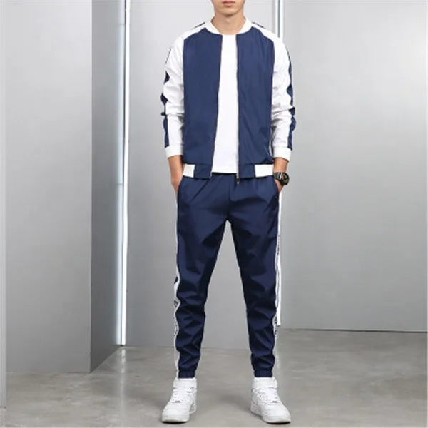 

Men's Baseball Uniform Sports Suits Casual Sweater Trousers Suit Outdoor Sports Leisure Cardigan Sweater