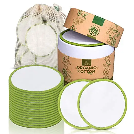 

Bamboo Cotton Face Reusable Make Up Remover Pads Washable Makeup Remover Pads