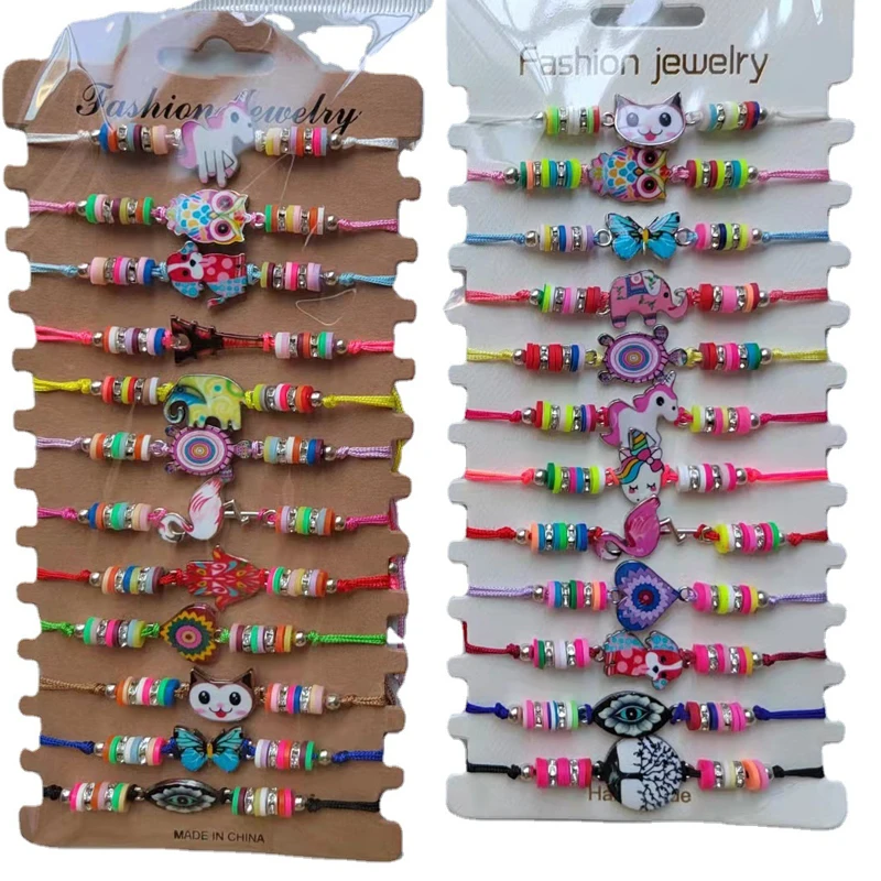 

Fashion hot selling cute kids bracelets sets animal kids charms for bracelets stainless steel 12 pcs sets