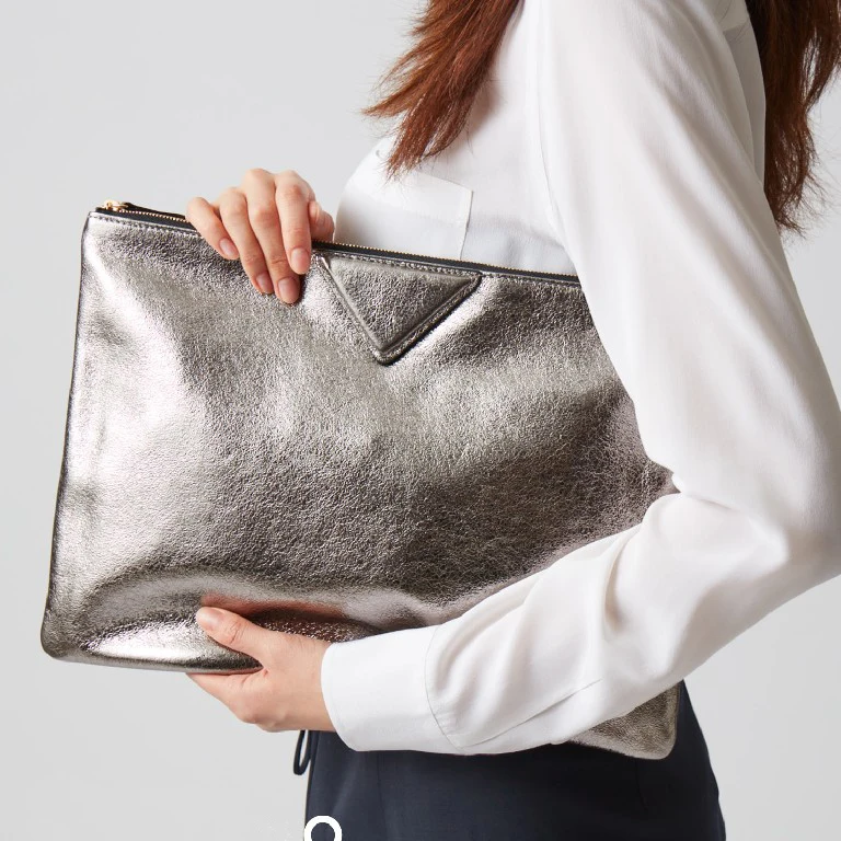 

Women Day Clutch Bags Luxury Designer Lady Handbags 2020 new female envelope bags pu leather A4 briefcase bolsa wallet silver