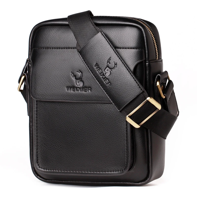 

Factory new fashion pu leather business casual messenger shoulder sling bag, Black, brown