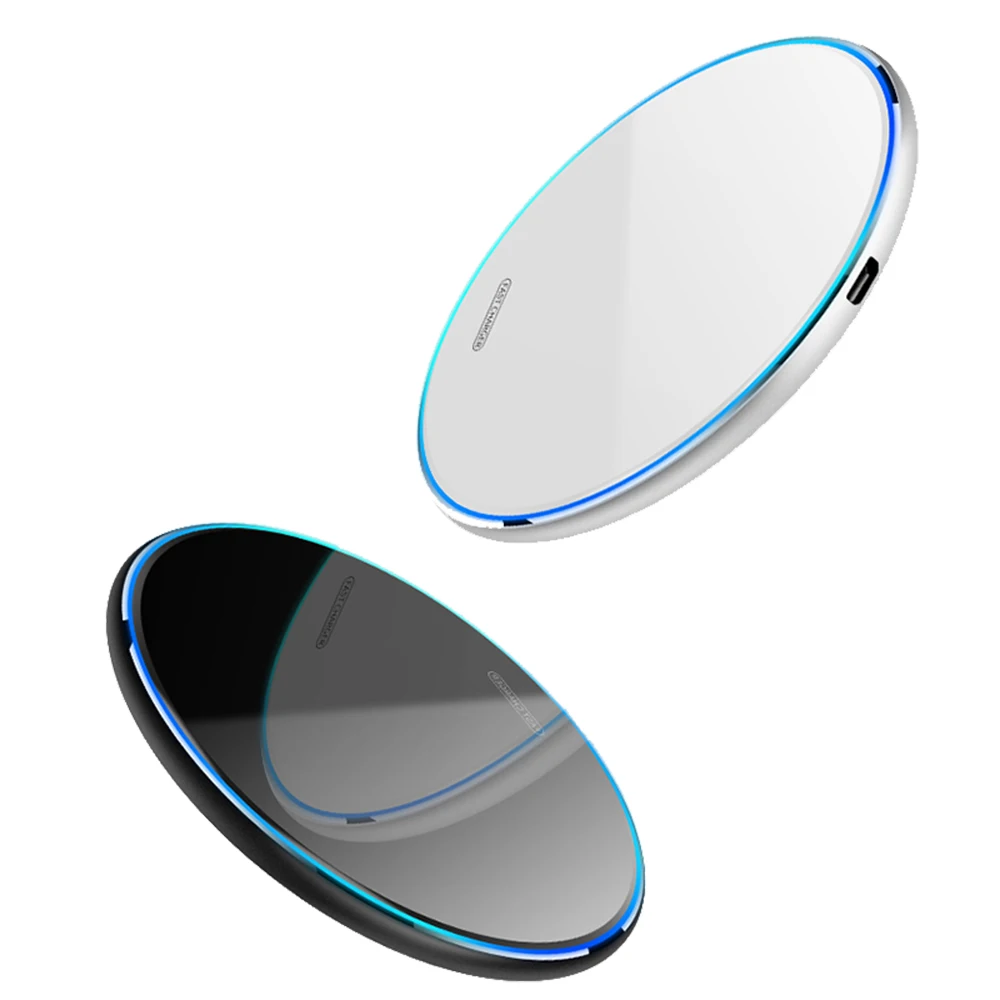 

New Wireless Charger For iPhone Samsung Mobile Phone intelligent Wireless Charger With Glass Surface QI Quick Charging 10W