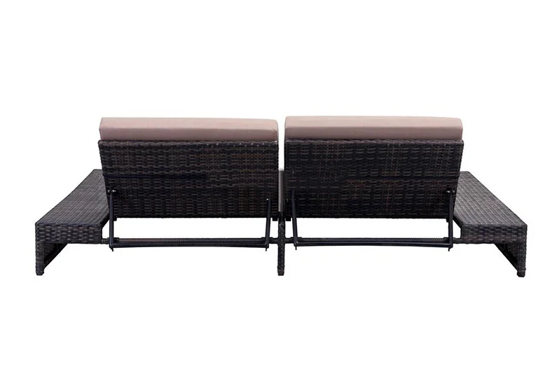 
Modern Design Rattan Wicker Outdoor Furniture Sun Lounge Beach Swimming Pool Chair Set 