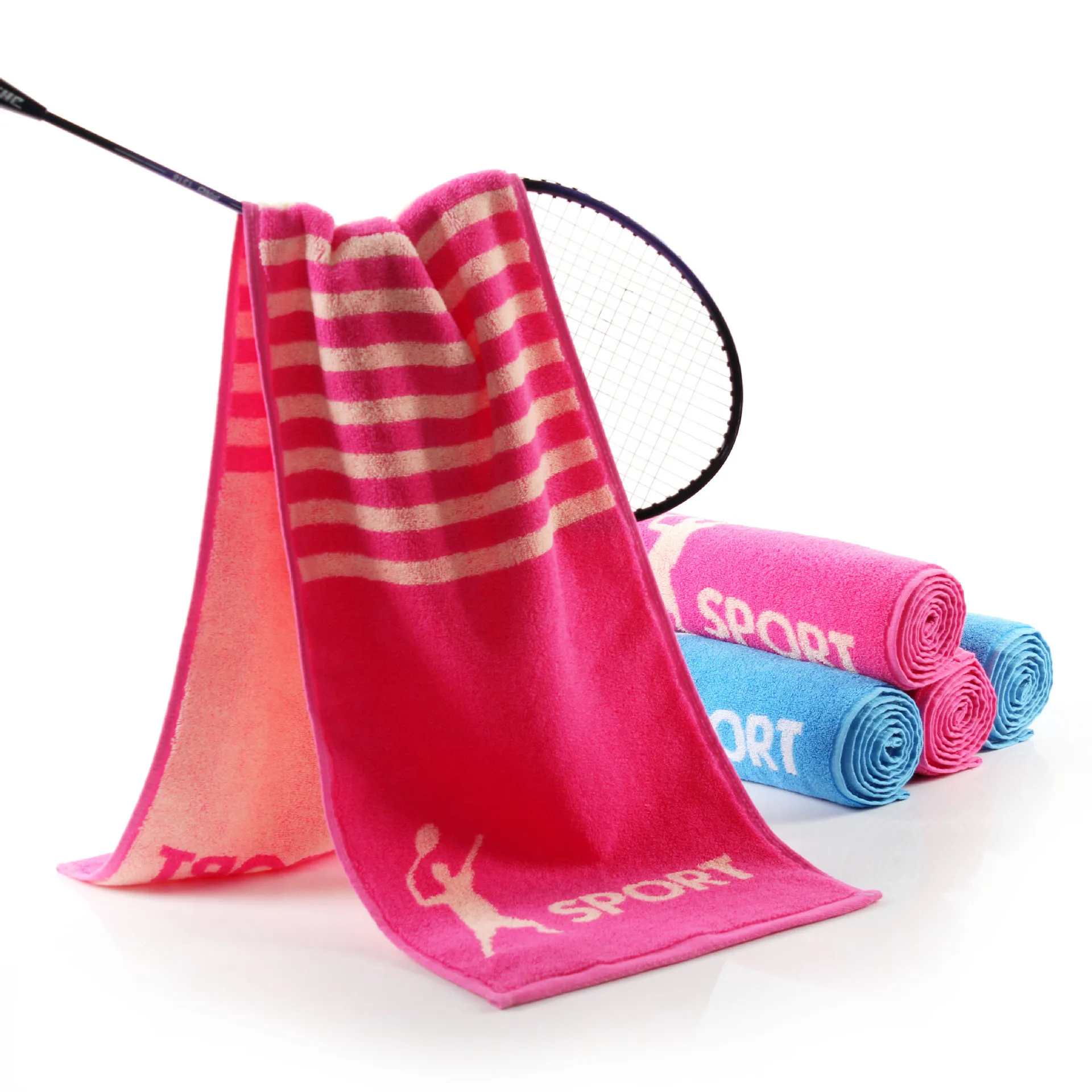 
Wholesale Absorbent And Soft Yarn Dyed Jacquard Terry Cotton Sports GYM Towel 