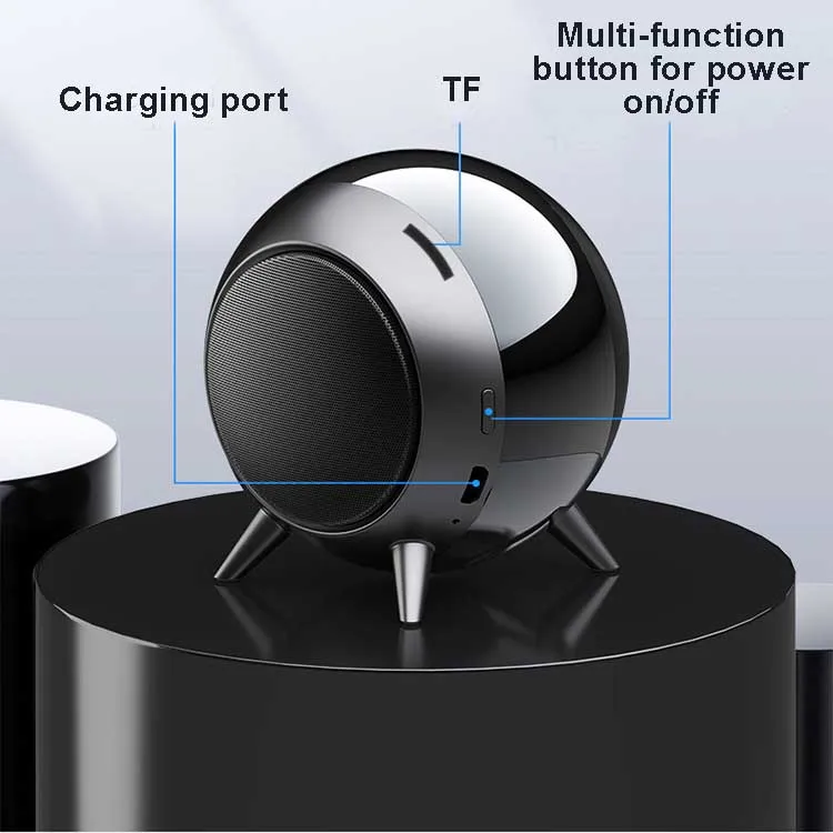 New product metal outdoor waterproof card round subwoofer wireless audio bluetooth speaker - ANKUX Tech Co., Ltd