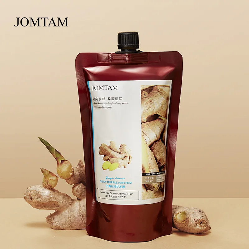 

JOMTAM ginger natural hair mask moisturizing nourish hair root balance water oil ginger hair treatment mask