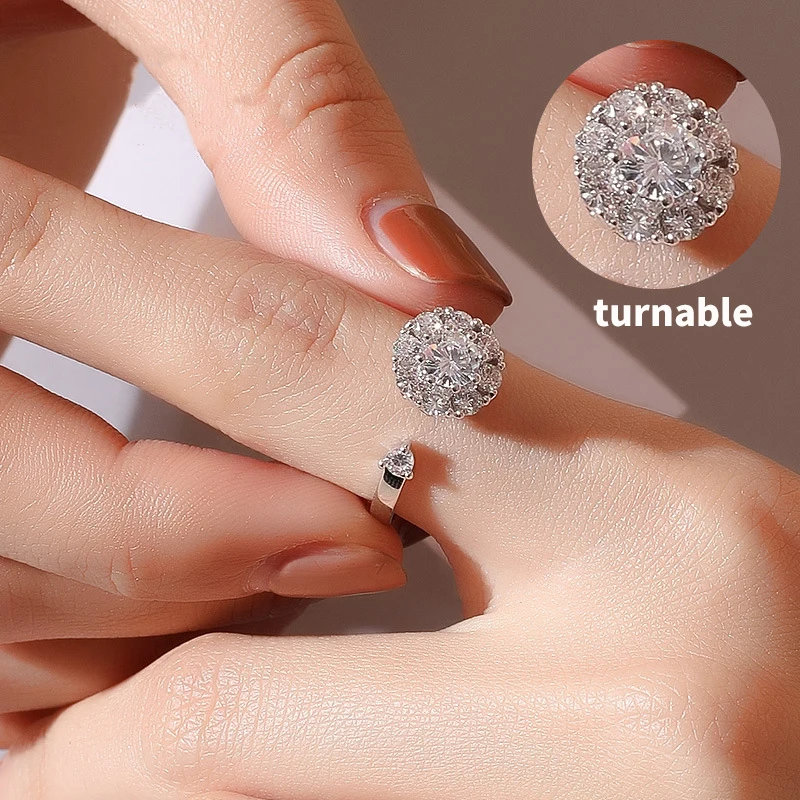 

Hot Trending Stress Relief Fidget Ring Anxiety Worry Ring Adjustable