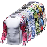 

Custom Made MMA Clothing Long Sleeve Jiu Jitsu Rashguard Men