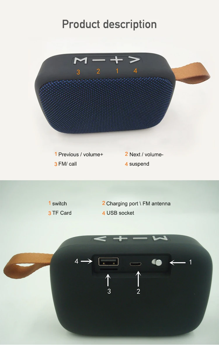Outdoor Fabric Audio G2 Wireless Speaker Hands Free Car Beach Stereo Music Loudspeaker Mini Speaker - ANKUX.COM
