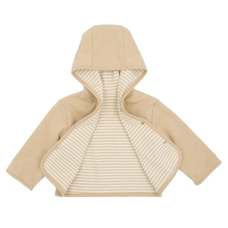 
Amazon hot sale 100% organic cotton baby reversible winter coat jacket 