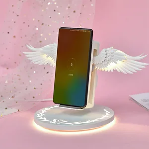 2019 New Design Beautiful Angel Wings of Wireless Charging W88 Best Surprise Gift Angel Wings Wireless Phone Charger Fast 10W