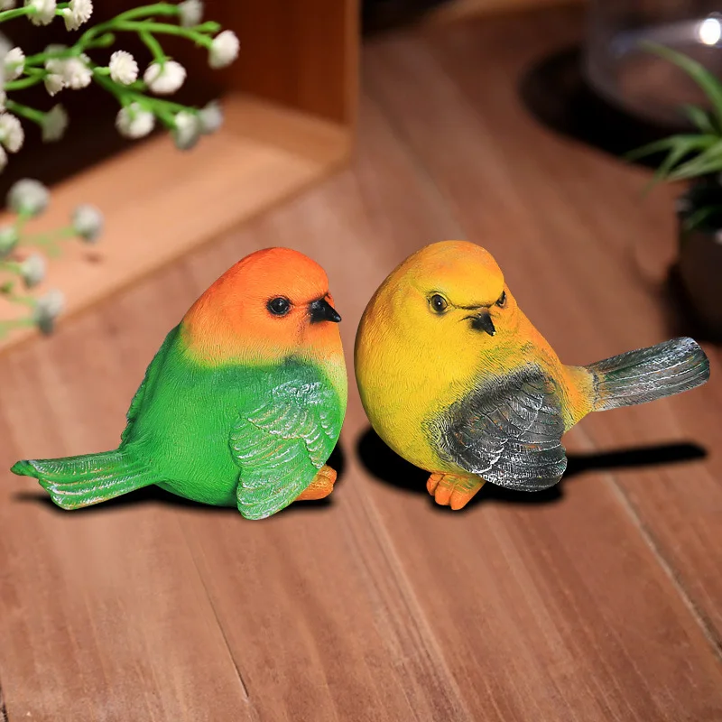 

Amazon Time Slow Resin Crafts Home Decoration Gifts Living Room Rural Garden Decor Bird Animal Model Statue Robin Ornaments, Color mixing