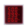 Digital LED Volt Amp HZ AC Ammeter Voltmeter Current Frequency Voltage Indicator Meter Tester Signal Lights 60-500V 100A 20-75Hz