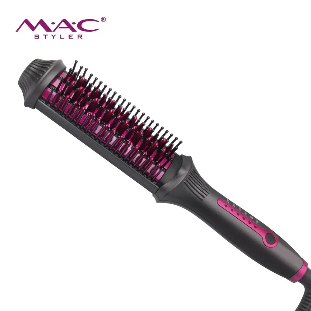 

Professional yiwu Factory Rotating Hair Brush Straighten Purler Electric Hair Curling Brush