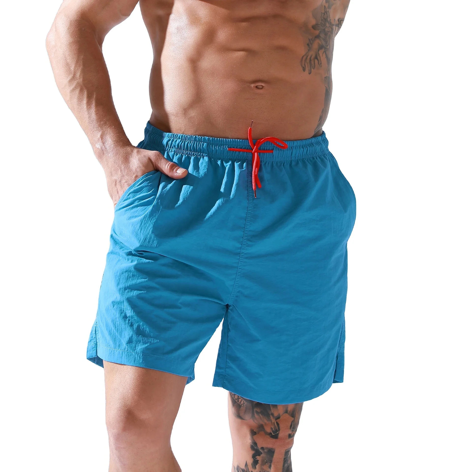 

2022 new summer quick-drying solid color five points casual pants loose waterproof men's shorts