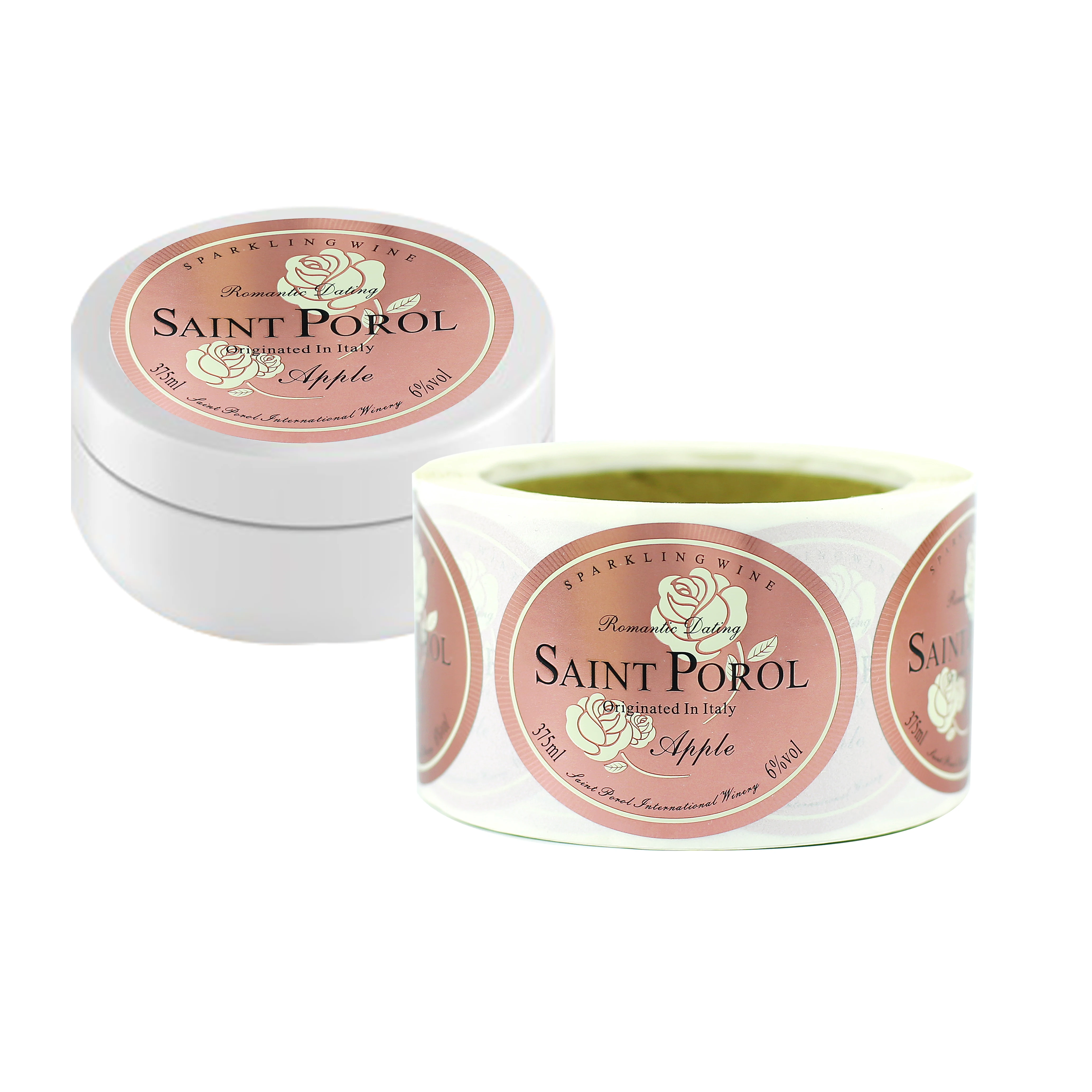 

Custom printing self adhesive vinyl waterproof roll maker private product round logo sticker label