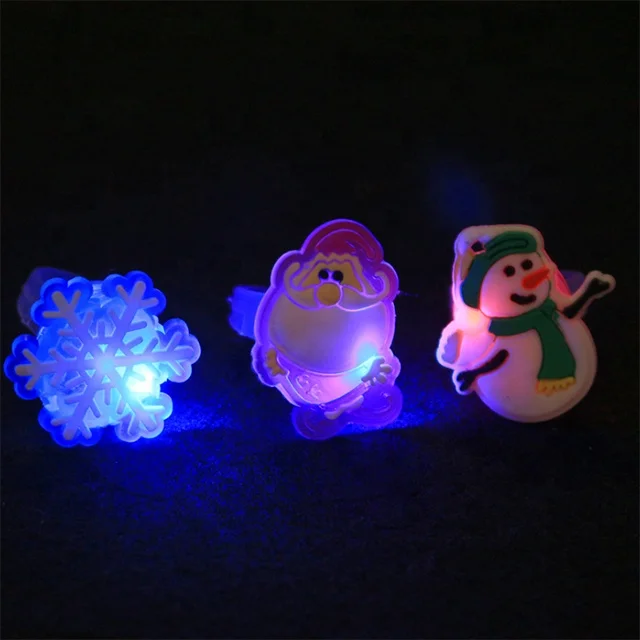 

Christmas luminous ring cartoon soft glue LED flash ring light flashing ring, Picture shows