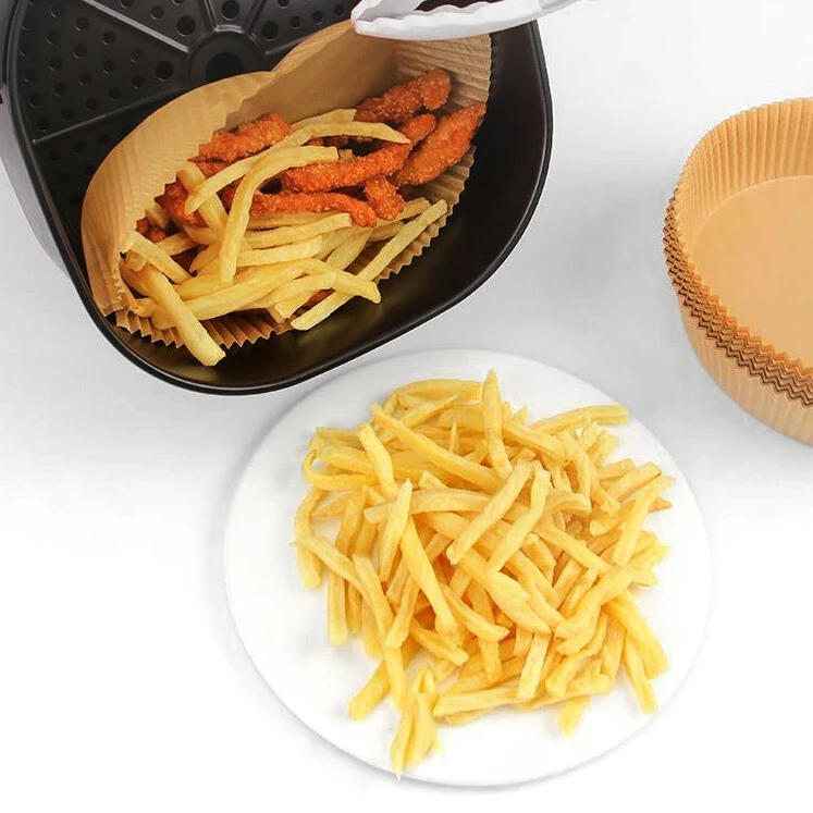 

Non stick Unperforated Round Parchment Air fryer Liners paper for Baking