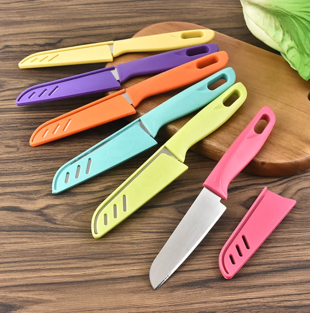 

Colorful TPR Handle Stainless Steel Knife Set Small Kitchen Fruit Knife Cooking Knife Set