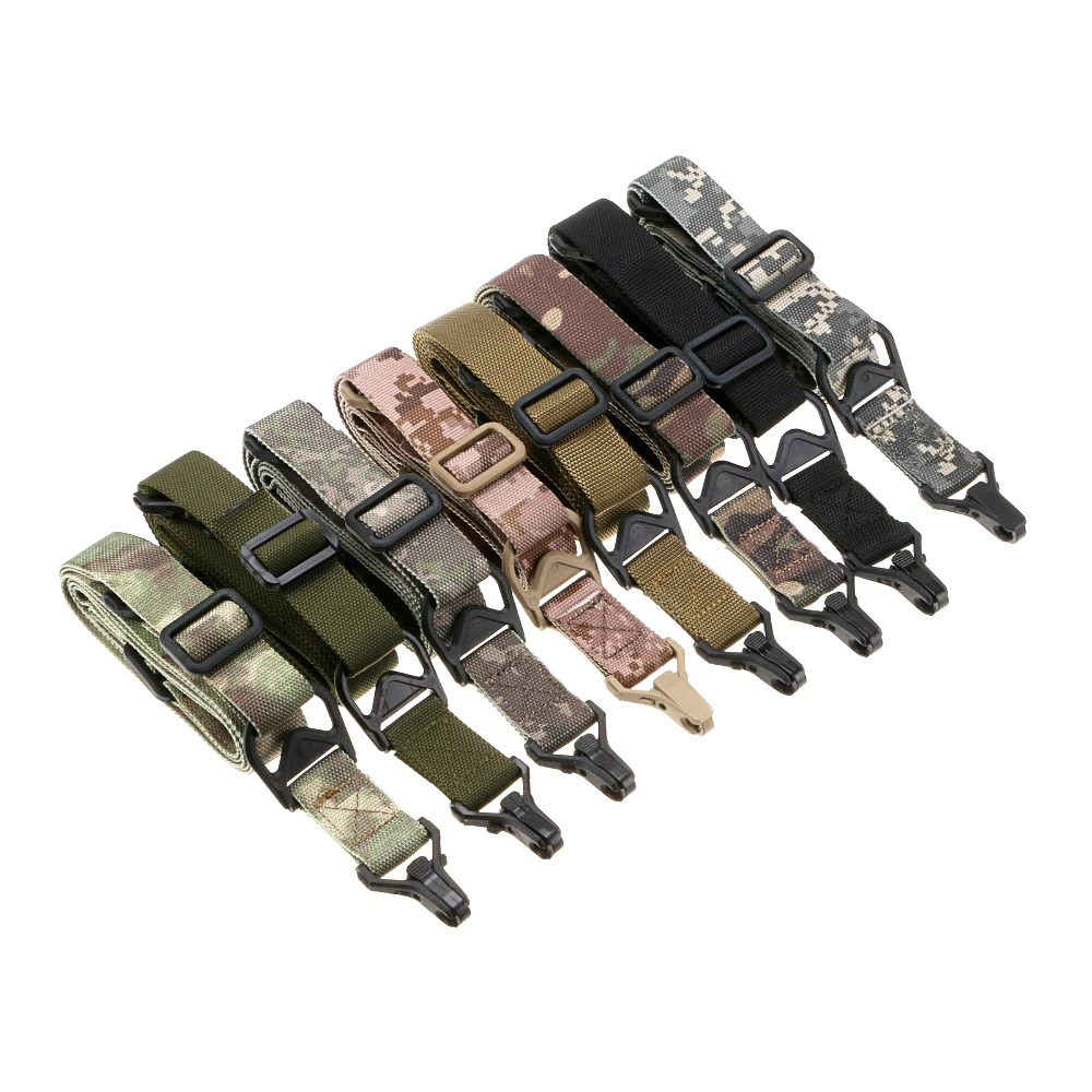 

Hunting Combat Gun Accessories Nylon Webbing Adjustable Single Two Point Rifle Sling Tactical Gun Sling, 5colors