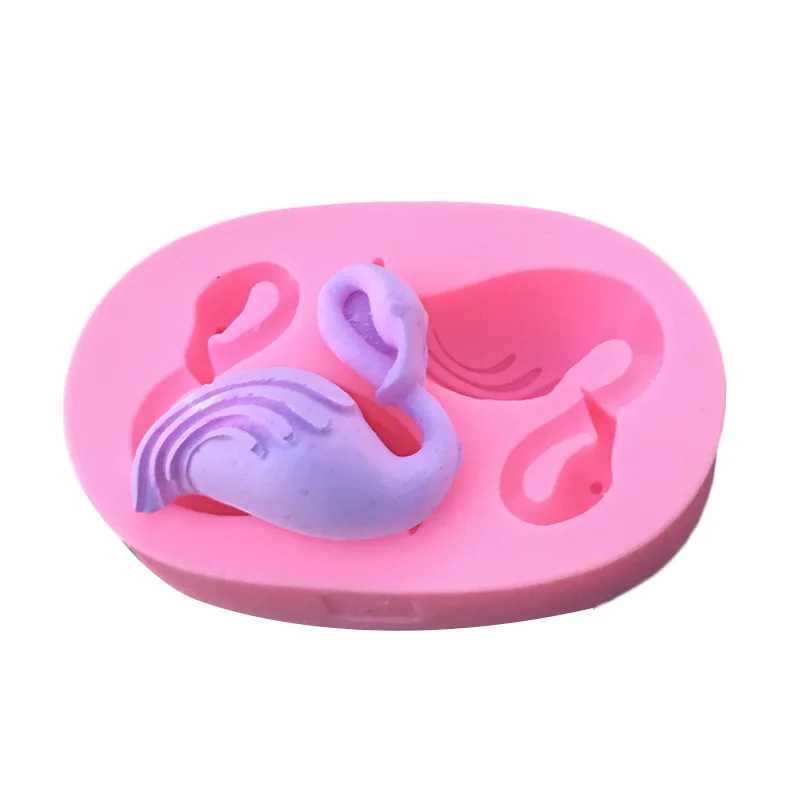 

Flamingo Silicone Cake Fondant Topper Decoration Molds Resin Phone Stick Silicone Soap Molds