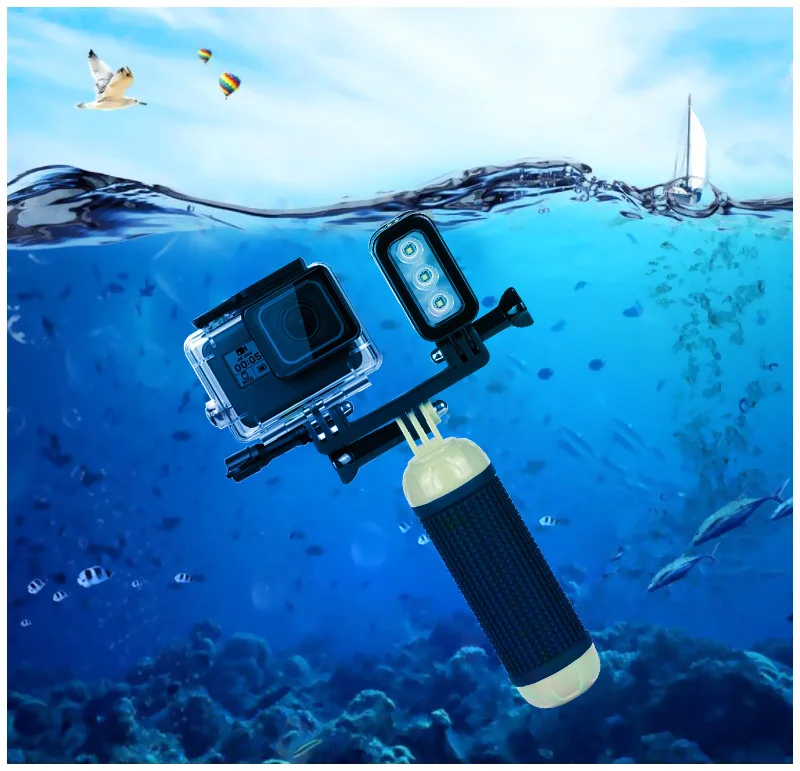 专业hd225 水下防水视频灯led 填充灯适用于gopro 英雄小义运动相机潜水摄影灯 Buy 水下防水led 投射灯 Gopro 小益相机用