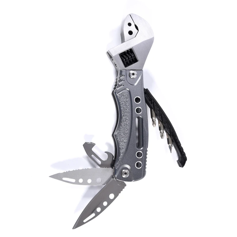 

Other hand tools folding pocket camping handmade spanner combination adjustable wrench pliers with knife screwdrivers