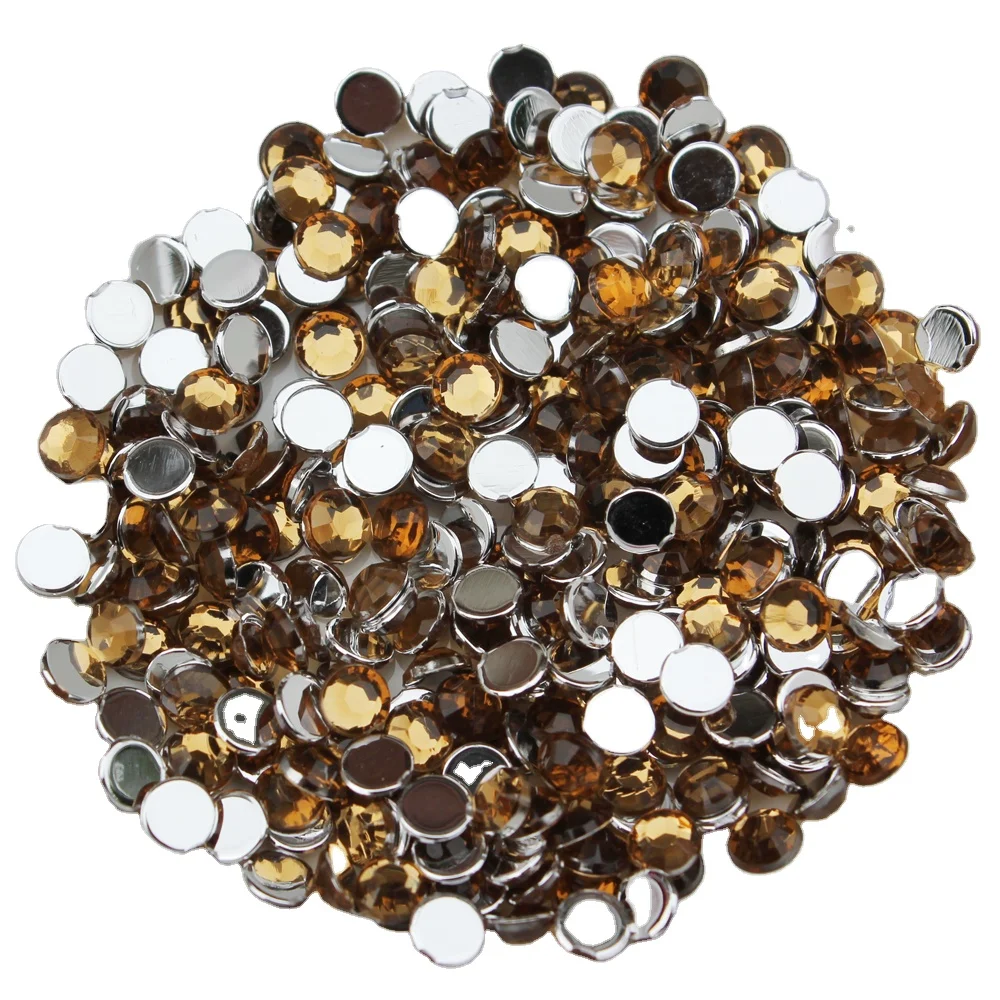 

Multi-color 2-6mm Flat Back Rhinestone Simulation Diamond Acrylic Gems For Nail Art Fabric Garment, Same as photo