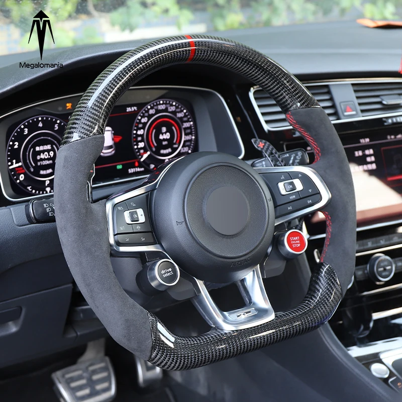 

Hot selling LED carbon fiber steering wheel suitable for Volkswage-n 2012-2019 Golf R-Line GTI GTS GLI mk7 mk6 models