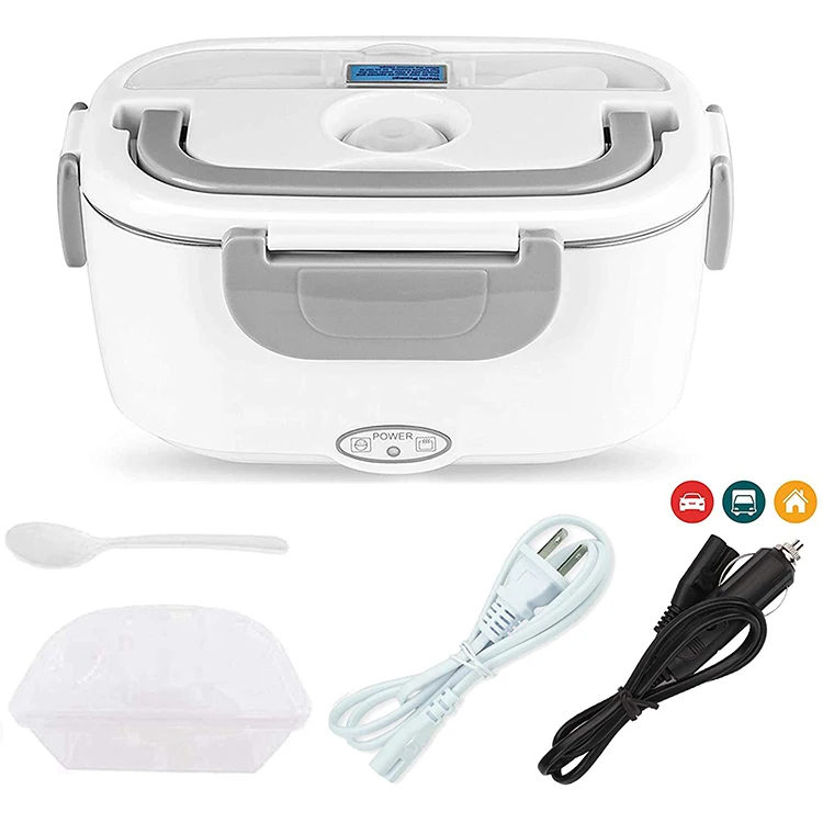 

Car Electric Heating Lunch Box 12V / 220v 2 in1 Home Electric Thermal Lunch Box Food Heater Warmer for Heat Preservation, Customized color